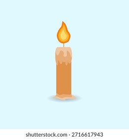 Ilustración plana mínima de una sola vela encendida con una llama cálida y brillante y cera que se derrite suavemente, colocada sobre un fondo azul claro limpio. Su sencilla composición y sus suaves Formas crean un ambiente tranquilo, elegante y acogedor. Esta ilustración simboliza luz, calor, esperanza, espiritualidad, recuerdo, meditación y momentos de paz. Ideal para Navidades y diseños de vacaciones, temáticas religiosas, conceptos conmemorativos, imágenes de relajación, contenido de bienestar y fondos atmosféricos. Perfecto para su uso en tarjetas de felicitación, carteles, invitaciones, gráficos de redes sociales, Sitios web, presentaciones y materiales de marketing de temporada. La paleta de colores suaves y el estilo despejado lo hacen adecuado tanto para uso impreso como digital, fácilmente adaptable como un icono, elemento decorativo o diseño independiente que representa la serenidad, la reflexión y la iluminación suave.
