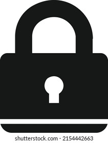 Minimal flat lock unlock icon concept illustration