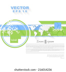 Minimal flat tech bright background. Vector abstract design