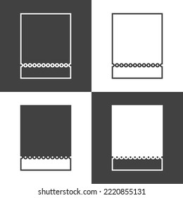 Minimal flat ticket frame concept set....