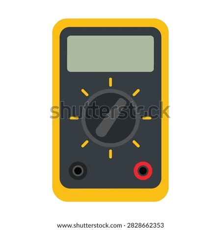 Minimal Flat Vector Digital Multimeter Electrical Testing Device Illustration