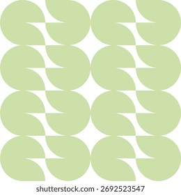 Ilustração de vetor plano mínimo de um padrão de semicírculo geométrico retrô em estilo moderno de meados do século