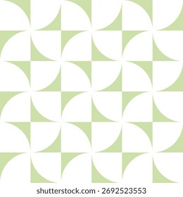 Ilustração de vetor plano mínimo de um padrão de semicírculo geométrico retrô em estilo moderno de meados do século