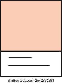 Minimal Flat Vector Illustration of Simple Poster or Flyer Layout with Header and Text Box for Advertising, Branding, and Graphic Design Use