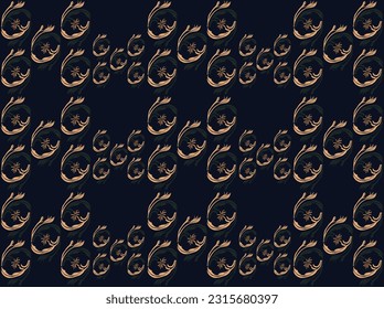 minimal Floral pattern vector design template