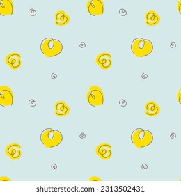 Minimal floral seamless pattern buttercup flower design for fabric gift wrapping wallpaper kid art nursery cartoon clothes. Vector illustration.