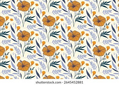 textura floral mínima com pétalas abstratas de rabiscar e layout sem costura feito para uso de tecido de moda e embalagem

