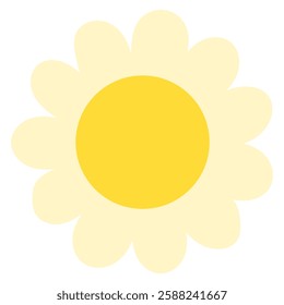 Minimal flower flat vector illustration