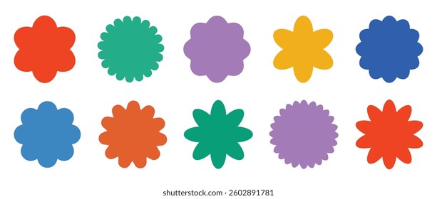 Minimal flower icon vector illustration. flower icon set. Decorative flowers set.