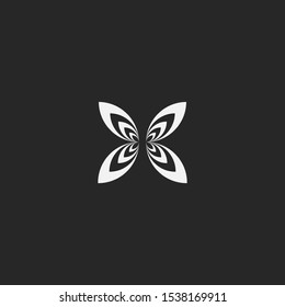 minimal flower logo design template 