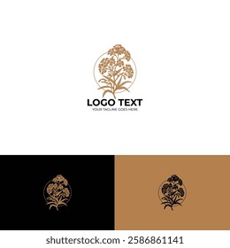 Minimal Flower logo design template