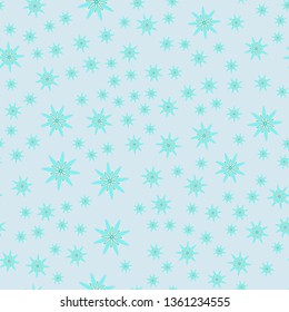 Minimal flower seamless pattern vector illustration. Floral design for fabric interior decor. Simple flower blossom seamless background. Vector organic illustration with abstract daisy.