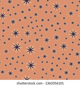 Minimal flower seamless pattern vector illustration. Elegant template for fashion prints. Spring simple flower seamless background. Botanical motifs vector illustration with abstract daisy.