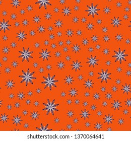 Minimal flower seamless pattern vector illustration. Floral design for fabric interior decor. Star shape flower seamless background. Vector organic illustration with abstract daisy.