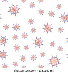 Minimal flower seamless pattern vector illustration. Elegant template for fashion prints. Spring simple flower seamless background. Botanical motifs vector illustration with abstract daisy.