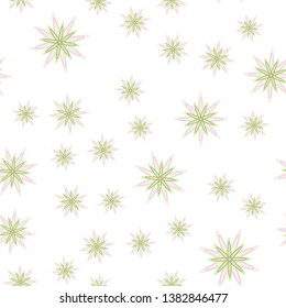Minimal flower seamless pattern vector illustration. Floral design for wrapping paper. Simple flower bloom seamless background. Vector organic illustration with abstract chamomile.