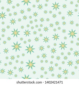 Minimal flower seamless pattern vector illustration. Floral design for wrapping paper. Trendy simple flower seamless background. Vector organic illustration with abstract chamomile.