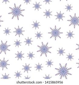Minimal flower seamless pattern vector illustration. Floral design for fabric interior decor. Graphic simple flower seamless background. Ornament illustration with abstract chamomile.