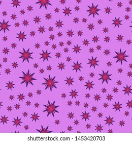 Minimal flower seamless pattern vector illustration. Floral design for textile print. Summer simple flower seamless background. Ornament illustration with abstract chamomile.