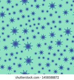 Minimal flower seamless pattern vector illustration. Floral design for wrapping paper. Simple flower blossom seamless background. Cute flat botanical illustration with abstract daisy.