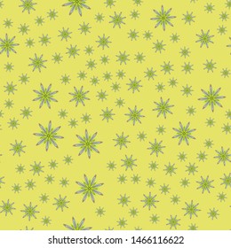 Minimal flower seamless pattern vector illustration. Floral design for wrapping paper. Laconic simple flower seamless background. Vector organic illustration with abstract chamomile.