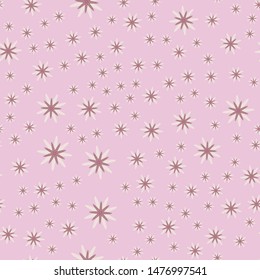 Minimal flower seamless pattern vector illustration. Floral design for textile print. Summer simple flower seamless background. Vector organic illustration with abstract chamomile.