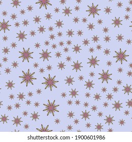 Minimal flower seamless pattern vector illustration. Floral design for textile print. Laconic simple flower seamless background. Ornament illustration with abstract chamomile.