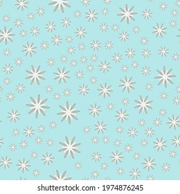 Minimal flower seamless pattern vector illustration. Floral design for wrapping paper. Trendy simple flower seamless background. Ornament illustration with abstract chamomile.
