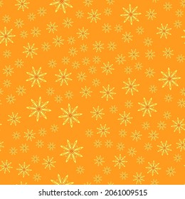 Minimal flower seamless pattern vector illustration. Floral design for fabric interior decor. Laconic simple flower seamless background. Botanical motifs vector illustration with abstract daisy.
