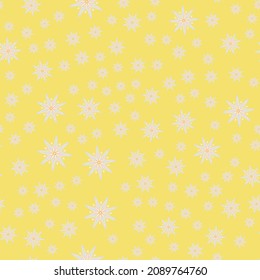 Minimal flower seamless pattern vector illustration. Floral design for fabric interior decor. Natural simple flower seamless background. Vector organic illustration with abstract chamomile.