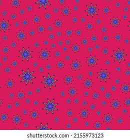 Minimal flower seamless pattern vector illustration. Floral design for wrapping paper. Summer simple flower seamless background. Botanical motifs vector illustration with abstract chamomile.