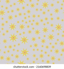 Minimal flower seamless pattern vector illustration. Floral design for wrapping paper. Girly simple flower seamless background. Vector organic illustration with abstract daisy.