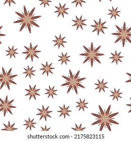 Minimal flower seamless pattern vector illustration. Floral design for wrapping paper. Geometric simple flower seamless background. Vector organic illustration with abstract chamomile.