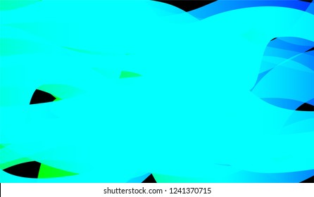 Minimal Flowing Background. Colorful Neon Trendy Design for Wallpaper, Banner, Placard. Gradient Shapes on Black Background.