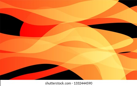 Minimal Flowing Background. Colorful Neon Futuristic Design for Card, Cover, Poster. Gradient Shapes on Black Background.