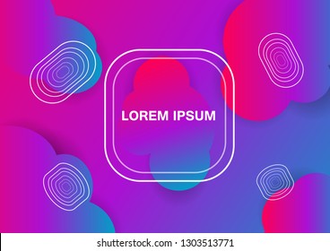 Minimal fluid 3d abstract background. Futuristic gradient shapes design. Creative illustration ideal for covers, web and social media. Vector eps10.