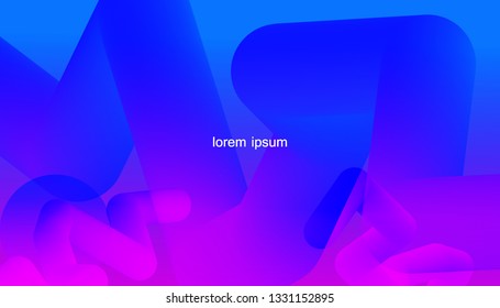 Minimal fluid 3d abstract background. Futuristic gradient shapes design. Creative illustration ideal for covers, web and social media. Vector eps10.