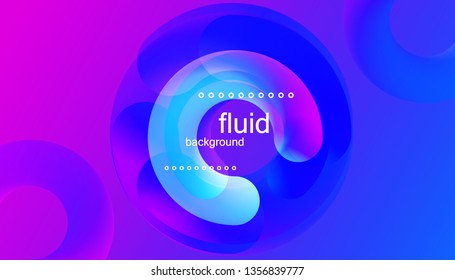Minimal fluid 3d abstract background. Futuristic gradient shapes design. Creative illustration ideal for covers, web and social media. Vector eps10.