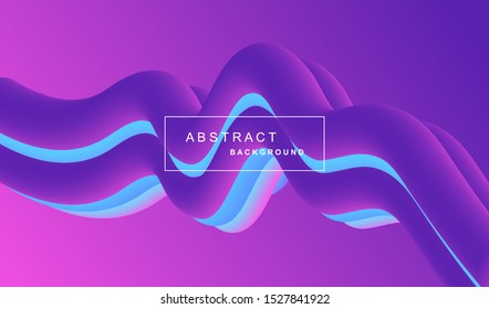 Minimal fluid 3d abstract background. Futuristic gradient shapes design. Creative illustration ideal for covers, web and social media. Vector eps10.