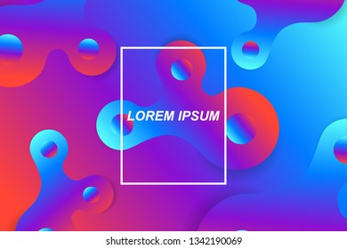 Minimal fluid abstract background. Futuristic gradient shapes design. Creative illustration ideal for covers, web and social media. Vector eps10.