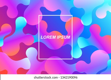 Minimal fluid abstract background. Futuristic gradient shapes design. Creative illustration ideal for covers, web and social media. Vector eps10.