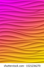 Minimal fluid covers design wall panel. Halftone colorful realistic 3d relief wave design. Future liquid modern interior gypsum stucco relievo patterns. Eps10 vector background set.