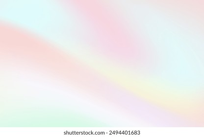 Minimal fluid gradient background. Blurred wave pastel color earth tone green, pink, red, orange, blue, purple, white. Vector illustration