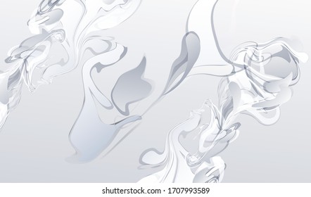 Fondo abstracto mínimo de aceite gris y blanco. Las formas de degradado futurista diseñan los pasos vectoriales10.