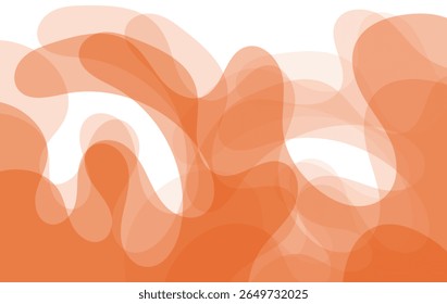 Minimal fluid orange design with curved lines and organic textures. Suitable for contemporary branding or graphics
