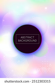 Minimale Flüssigkeit. Wissenschaftsflieger Violet Tech Design. Trendy Dots. Runde Ultraviolett-Zusammensetzung. Hipster-Textur. Neonhintergrund. Weltraum-Vektor. Blaue Minimalflüssigkeit