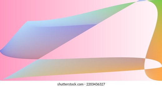 Minimal Fluid Shape Dynamischer Bürohintergrund. Mooth Digital Modern Pastel Psychedelic Gradient Mesh. Futuristische Technologie Regenbogen Multi Farbe glatte Oberfläche. Ebenen Neon Color Pink Illustration.