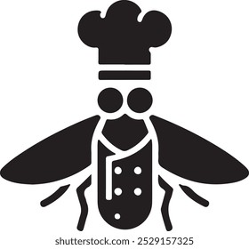 minimal fly man vector icon logo  illustration silhouette with white background eps 10 kitchen logo icon