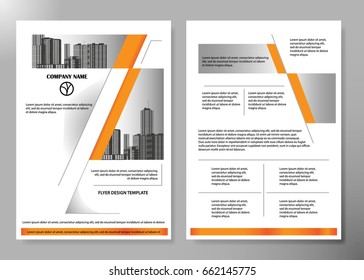 Minimal flyers report business magazine poster layout portfolio template. Brochure design template vector. Square layout in cover