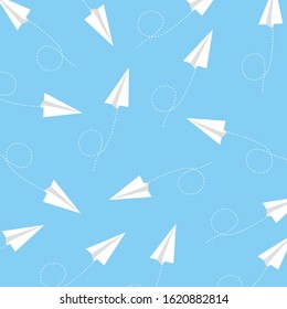 Minimal Flying Airplanes Design Vector Background